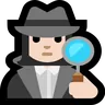 Woman Detective: Light Skin Tone Emoji 🕵🏻‍♀️ image - Microsoft Windows 10 Segoe UI Emoji style