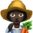 Woman Farmer: Dark Skin Tone