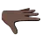 Palm Down Hand: Dark Skin Tone
