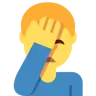Man Facepalming Emoji 🤦‍♂️ image - Twitter / X (Twemoji) style