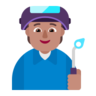 Factory Worker: Medium Skin Tone Emoji 🧑🏽‍🏭 image - Microsoft Classic 2D style