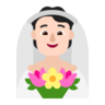Person With Veil: Light Skin Tone Emoji 👰🏻 image - Microsoft Classic 2D style