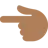 Backhand Index Pointing Left: Medium-Dark Skin Tone