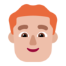 Man: Medium-Light Skin Tone, Red Hair Emoji 👨🏼‍🦰 image - Microsoft Classic 2D style