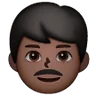 Man: Dark Skin Tone Emoji 👨🏿 image - Samsung style