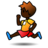 Person Running: Dark Skin Tone