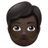 Person: Dark Skin Tone, Beard Emoji 🧔🏿 image - Huawei Harmony OS style