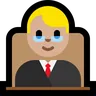 Man Judge: Medium-Light Skin Tone Emoji 👨🏼‍⚖️ image - Microsoft Windows 10 Segoe UI Emoji style