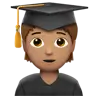 Student: Medium Skin Tone Emoji 🧑🏽‍🎓 image - Apple style