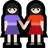 Women Holding Hands: Light Skin Tone