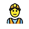 Man Construction Worker Emoji 👷‍♂️ image - OpenMoji style