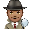 Man Detective: Medium Skin Tone Emoji 🕵🏽‍♂️ image - Apple style