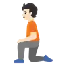 Person Kneeling: Light Skin Tone Emoji 🧎🏻 image - Google Noto Color style
