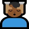 Man Getting Massage: Medium-Dark Skin Tone Emoji 💆🏾‍♂️ image - Microsoft Windows 10 Segoe UI Emoji style