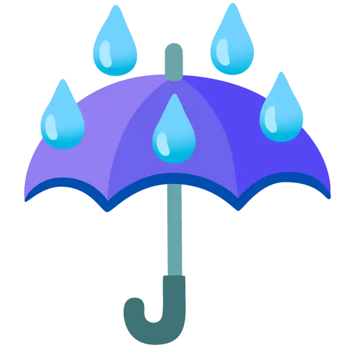 Umbrella With Rain Drops