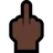 Middle Finger: Dark Skin Tone