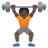 Person Lifting Weights: Dark Skin Tone