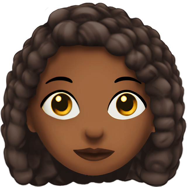 Woman: Medium-Dark Skin Tone, Curly Hair