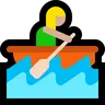 Woman Rowing Boat: Medium-Light Skin Tone Emoji 🚣🏼‍♀️ image - Microsoft Windows 10 Segoe UI Emoji style