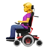 Woman In Motorized Wheelchair Emoji 👩‍🦼 image - Apple style