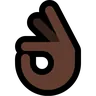 Ok Hand: Dark Skin Tone Emoji 👌🏿 image - Microsoft Windows 10 Segoe UI Emoji style