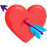 矢印付きの心 Emoji 💘 image - Facebook Messenger (2016) style