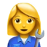 Woman Mechanic Emoji 👩‍🔧 image - Apple style