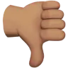 Thumbs Down: Medium Skin Tone Emoji 👎🏽 image - Apple style