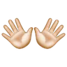 Open Hands: Light Skin Tone Emoji 👐🏻 image - Samsung style