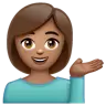 Person Tipping Hand: Medium Skin Tone Emoji 💁🏽 image - WhatsApp style