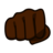 Oncoming Fist: Dark Skin Tone