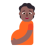 Pregnant Person: Medium-Dark Skin Tone Emoji 🫄🏾 image - Microsoft Classic 2D style