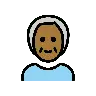 Older Person: Medium-Dark Skin Tone Emoji 🧓🏾 image - OpenMoji style