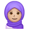 Woman With Headscarf: Medium-Light Skin Tone Emoji 🧕🏼 image - Samsung style