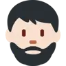 Man: Light Skin Tone, Beard Emoji 🧔🏻‍♂️ image - Twitter / X (Twemoji) style