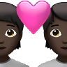 Couple With Heart: Dark Skin Tone Emoji 💑🏿 image - Apple style