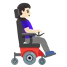 Woman In Motorized Wheelchair Facing Right: Light Skin Tone Emoji 👩🏻‍🦼‍➡️ image - Google Noto Color style