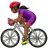 Woman Biking: Medium-Dark Skin Tone