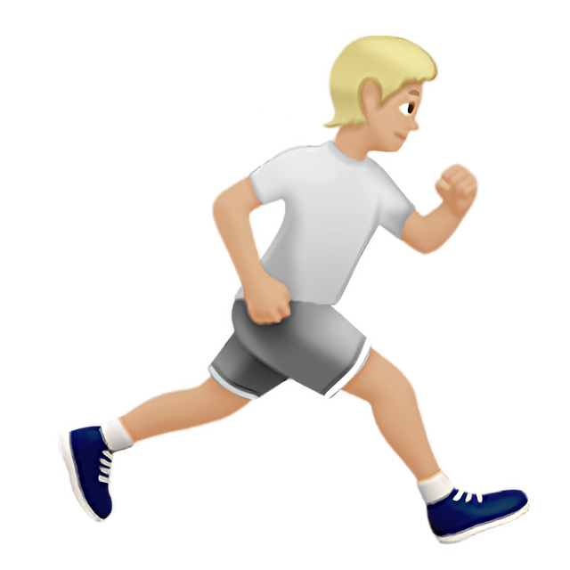 Person Running Facing Right: Medium-Light Skin Tone