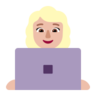Woman Technologist: Medium-Light Skin Tone Emoji 👩🏼‍💻 image - Microsoft Classic 2D style