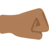 Right-Facing Fist: Medium-Dark Skin Tone Emoji 🤜🏾 image - Twitter / X (Twemoji) style