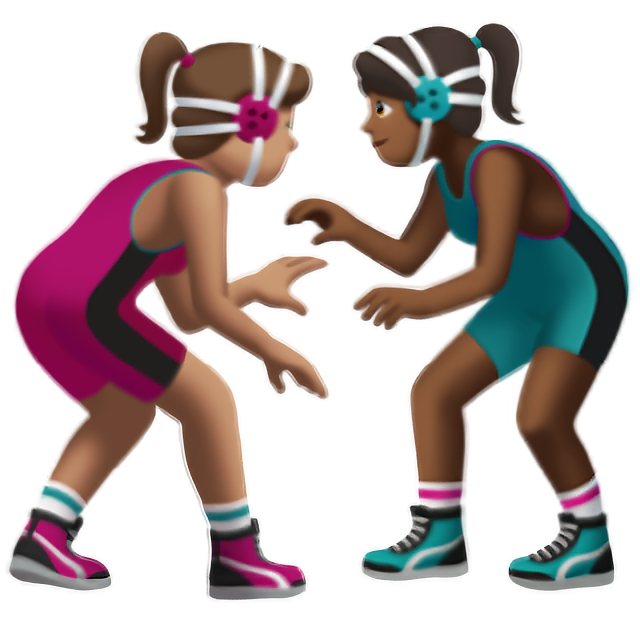 Women Wrestling: Medium Skin Tone, Medium-Dark Skin Tone