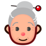 Old Woman: Medium-Light Skin Tone Emoji 👵🏼 image - Emojidex style
