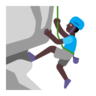 Man Climbing: Dark Skin Tone Emoji 🧗🏿‍♂️ image - Microsoft Classic 2D style
