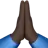 Folded Hands: Dark Skin Tone