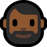 Person: Medium-Dark Skin Tone, Beard Emoji 🧔🏾 image - Microsoft Windows 10 Segoe UI Emoji style