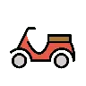 Emoji Scooter 🛵 image - OpenMoji style