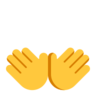 打开手势 Emoji 👐 image - Microsoft Classic 2D style