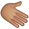 Rightwards Hand: Medium Skin Tone Emoji 🫱🏽 image - WhatsApp style