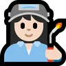 Woman Factory Worker: Light Skin Tone Emoji 👩🏻‍🏭 image - Microsoft Windows 10 Segoe UI Emoji style